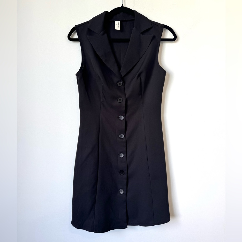 Commense Black Button Down Blazer Dress - Size S - Picture 2 of 8